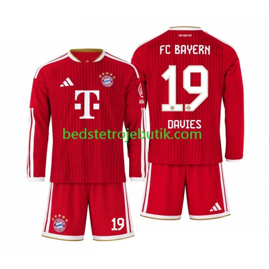 FC Bayern München Alphonso Davies 19 Børn Hjemmebane Fodboldtrøje 2026-2027 Langærmet