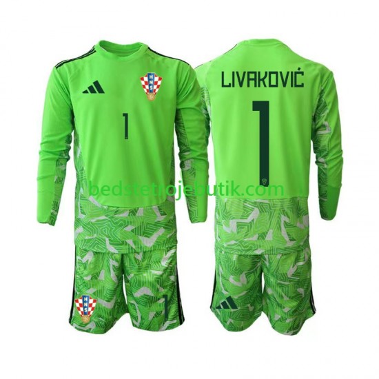 Kroatien Dominik Livakovic 25 Målmand Børn Hjemmebane Fodboldtrøje 2026-2027 Langærmet