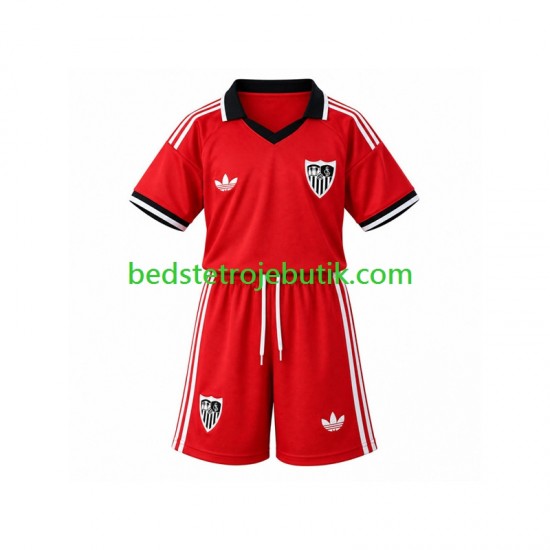 Sevilla FC Retro Børn Hjemmebane Fodboldtrøje 2026-2027 Kortærmet
