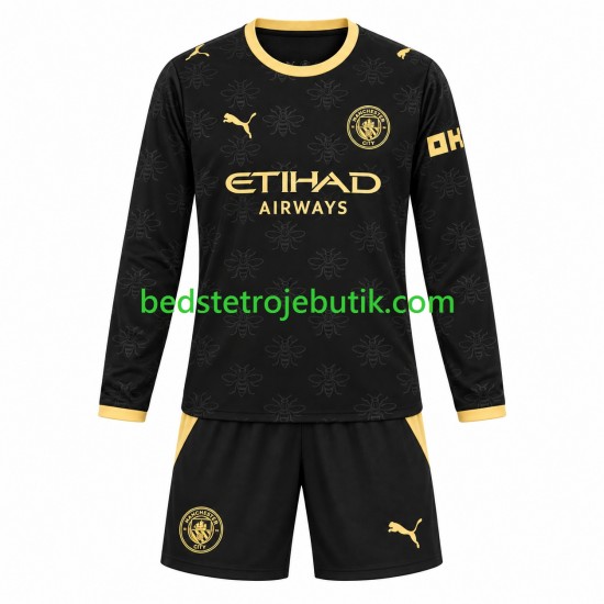Manchester City Børn Udebane Fodboldtrøje 2026-2027 Langærmet