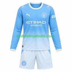 Manchester City Børn Hjemmebane Fodboldtrøje 2026-2027 Langærmet