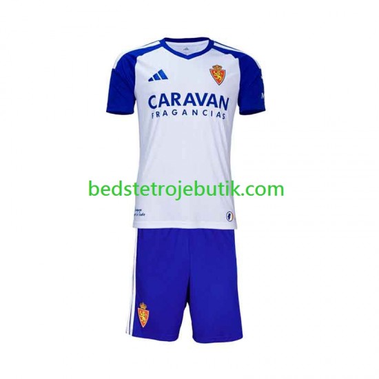 Real Zaragoza Børn Hjemmebane Fodboldtrøje 2026-2027 Kortærmet