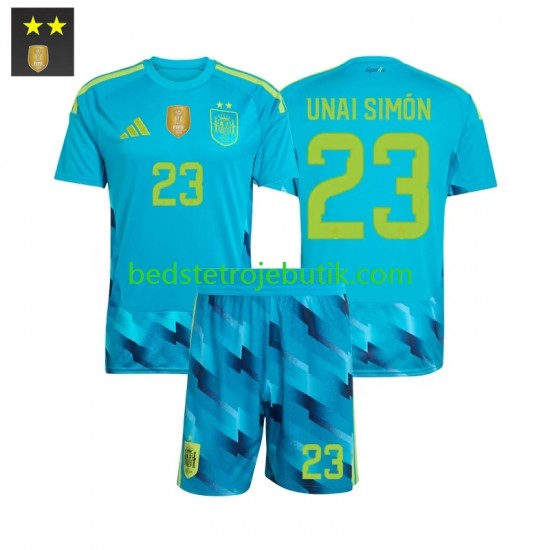 Spanien Unai Simon 23 Målmand Børn Hjemmebane Fodboldtrøje 2026-2027 Kortærmet