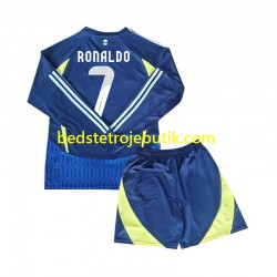 Al Nassr Cristiano Ronaldo 7 Børn Udebane Fodboldtrøje 2024-2025 Langærmet