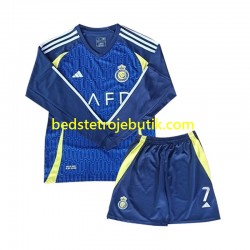 Al Nassr Cristiano Ronaldo 7 Børn Udebane Fodboldtrøje 2024-2025 Langærmet
