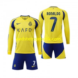 Al Nassr Cristiano Ronaldo 7 Børn Hjemmebane Fodboldtrøje 2024-2025 Langærmet