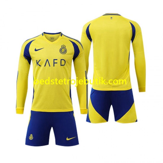 Al Nassr Børn Hjemmebane Fodboldtrøje 2024-2025 Langærmet