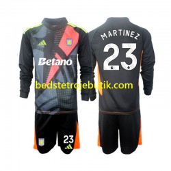 Aston Villa Emiliano Martinez 23 Målmand Børn Udebane Fodboldtrøje 2024-2025 Langærmet