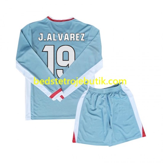 Atlético Madrid Julian Alvarez 19 Børn Udebane Fodboldtrøje 2024-2025 Langærmet