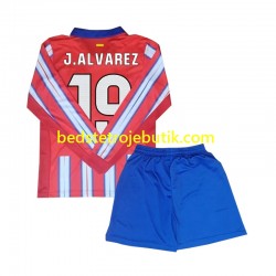 Atlético Madrid Julian Alvarez 19 Børn Hjemmebane Fodboldtrøje 2024-2025 Langærmet