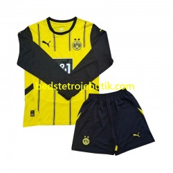 Borussia Dortmund Børn Hjemmebane Fodboldtrøje 2024-2025 Langærmet
