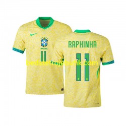 Brasilien RAPHINHA 11 Mænd Hjemmebane Fodboldtrøje 2024 Kortærmet