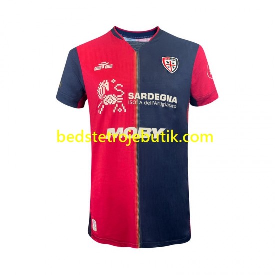 Cagliari Mænd Hjemmebane Fodboldtrøje 2024-2025 Kortærmet