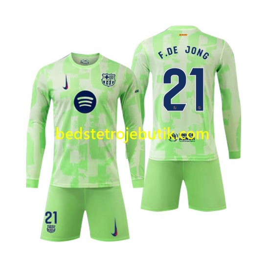 FC Barcelona F DE JONG 21 Børn 3. Valg Fodboldtrøje 2024-2025 Langærmet