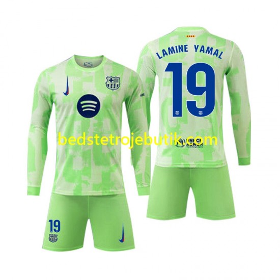 FC Barcelona Lamine Yamal 19 Børn 3. Valg Fodboldtrøje 2024-2025 Langærmet