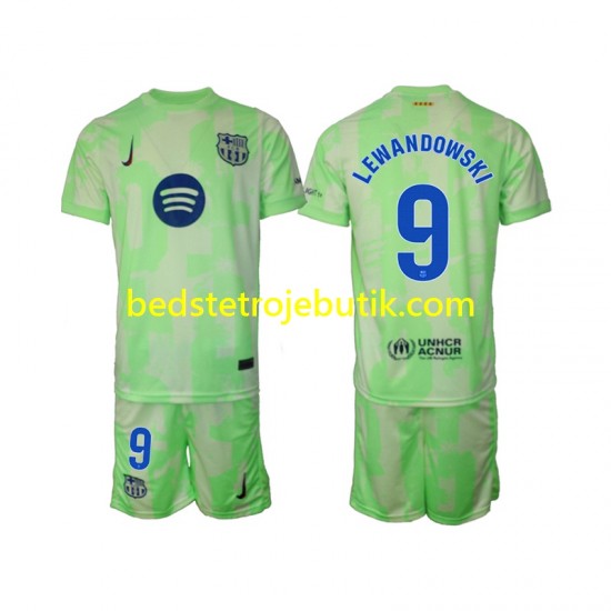 FC Barcelona Robert Lewandowski 9 Børn 3. Valg Fodboldtrøje 2024-2025 Kortærmet