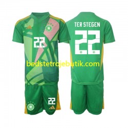 Tyskland Ter Stegen 22 Målmand Børn 3. Valg Fodboldtrøje 2024-2025 Kortærmet