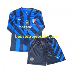 Inter Milan Børn Hjemmebane Fodboldtrøje 2024-2025 Langærmet