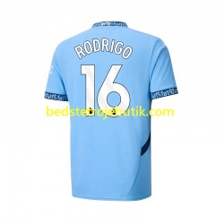 Manchester City RODRIGO 16 Mænd Hjemmebane Fodboldtrøje 2024-2025 Kortærmet