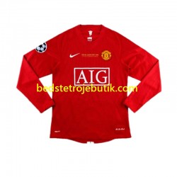 Manchester United Cristiano Ronaldo 7 Champion League 2007 Retro Mænd Hjemmebane Fodboldtrøje Langærmet