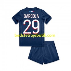 Paris Saint-Germain Bradley Barcola 29 Børn Hjemmebane Fodboldtrøje 2024-2025 Kortærmet