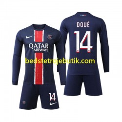 Paris Saint-Germain D Doue 14 Børn Hjemmebane Fodboldtrøje 2024-2025 Langærmet