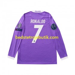 Real Madrid Cristiano Ronaldo 7 2016 Retro Mænd Udebane Fodboldtrøje Langærmet