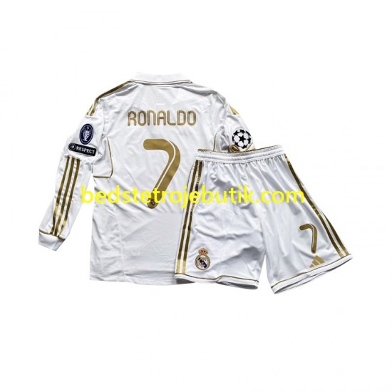 Real Madrid Cristiano Ronaldo 7 Børn Hjemmebane Fodboldtrøje 2011 Langærmet