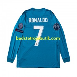 Real Madrid Cristiano Ronaldo 7 2017 Retro Børn 3. Valg Fodboldtrøje Langærmet