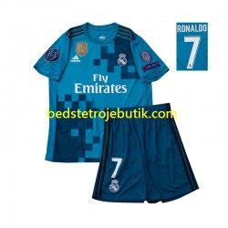 Real Madrid Cristiano Ronaldo 7 2017 Retro Børn 3. Valg Fodboldtrøje Kortærmet