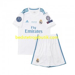 Real Madrid 2017 Retro Børn Hjemmebane Fodboldtrøje Kortærmet