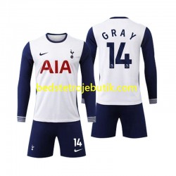 Tottenham Spurs Gray 14 Børn Hjemmebane Fodboldtrøje 2024-2025 Langærmet