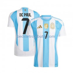 Argentina De Paul 7 Mænd Hjemmebane Fodboldtrøje 2024 Kortærmet