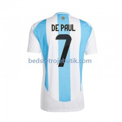 Argentina De Paul 7 Mænd Hjemmebane Fodboldtrøje 2024 Kortærmet