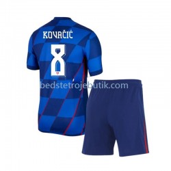 Kroatien Mateo Kovacic 8 Børn Udebane Fodboldtrøje Euro 2024 Kortærmet