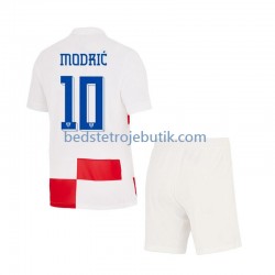Kroatien Modrić 10 Børn Hjemmebane Fodboldtrøje Euro 2024 Kortærmet