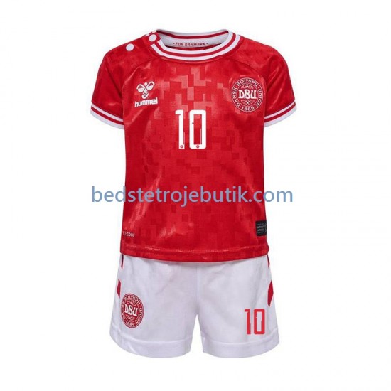 Danmark Eriksen 10 Børn Hjemmebane Fodboldtrøje Euro 2024 Kortærmet