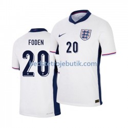 England Phil Foden 20 Mænd Hjemmebane Fodboldtrøje Euro 2024 Kortærmet