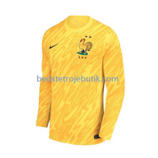 Frankrig Målmand Mænd Hjemmebane Fodboldtrøje Euro 2024 Kortærmet