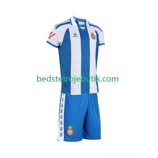 RCD Espanyol Børn Hjemmebane Fodboldtrøje 2025-2026 Kortærmet