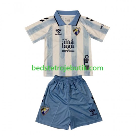Málaga CF Børn Hjemmebane Fodboldtrøje 2023-2024 Kortærmet
