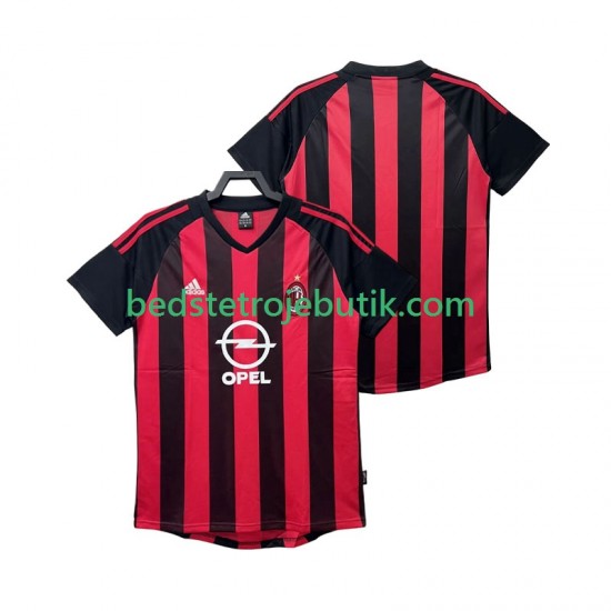 AC Milan 2003 Retro Mænd Hjemmebane Fodboldtrøje 2002 Kortærmet