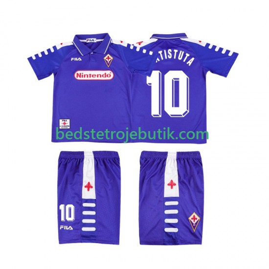 Fiorentina RUICOSTA 10 Retro Børn Hjemmebane Fodboldtrøje 1999 1998 Kortærmet
