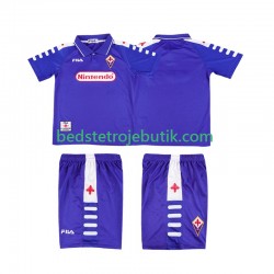 Fiorentina Retro Børn Hjemmebane Fodboldtrøje 1999 1998 Kortærmet