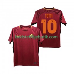AS Roma Totti 10 2017-2018 Retro Mænd Hjemmebane Fodboldtrøje Kortærmet