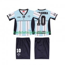 Argentina MARADONA 10 2000 Retro Børn Hjemmebane Fodboldtrøje Kortærmet
