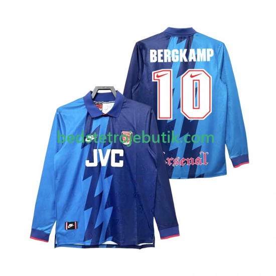 Arsenal Bergkamp 10 1995 1996 Retro Mænd Udebane Fodboldtrøje Langærmet