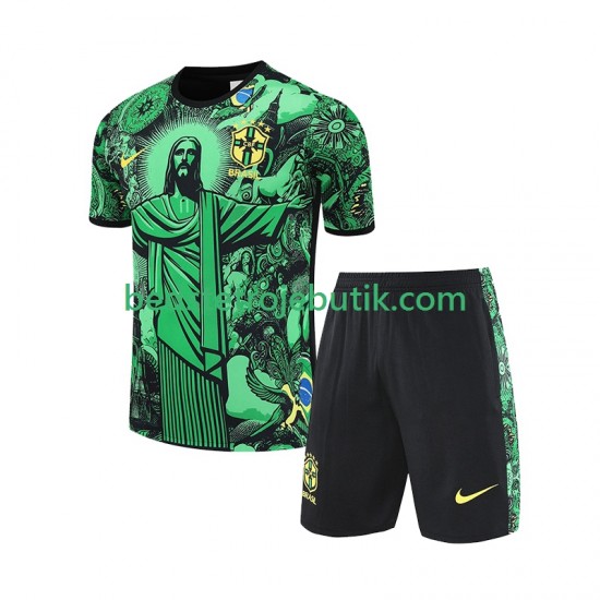 Brasilien JESUS Special Football Shirts Børn Hjemmebane 2024-2025 Kortærmet