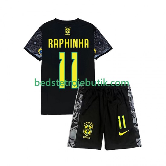 Brasilien RAPHINHA 11 Cheist the Redeemer Football Shirts Børn Hjemmebane 2024 Kortærmet