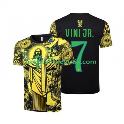 Brasilien Vinicius Junior 7 Jesus Mænd Hjemmebane Fodboldtrøje 2024 Kortærmet